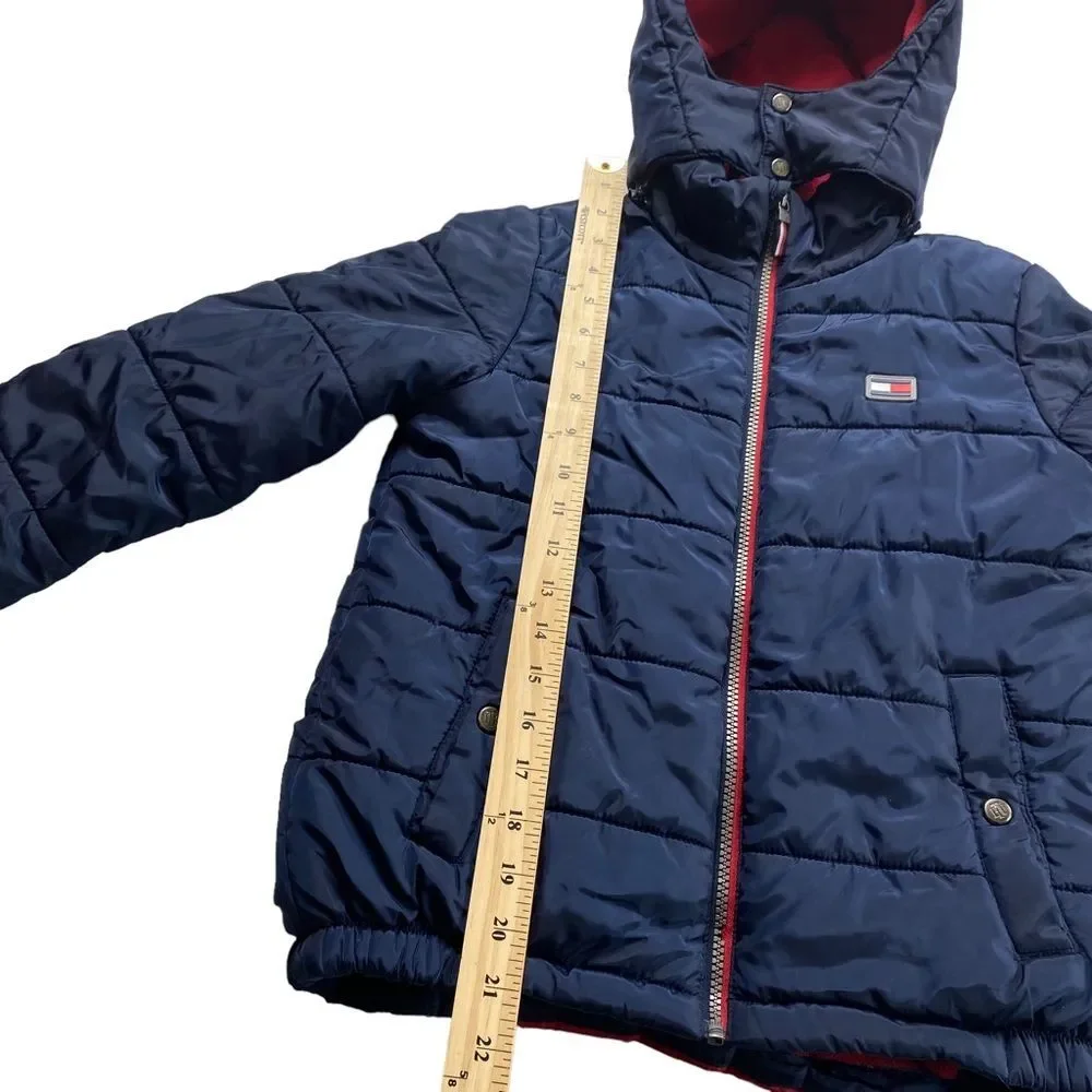 Tommy Hilfiger Puffer Jacket Blue Red Sz S (8)